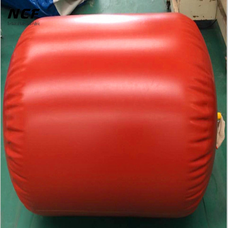 NCF 10m3 fireproof cylindrical balloon PVC material flexible digester membrane biogas storage tank