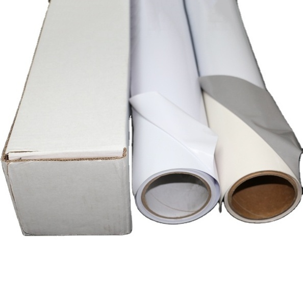 Factory Direct Printable White PVC Self Adhesive Vinyl Sticker Rolls 120g/140g/160g