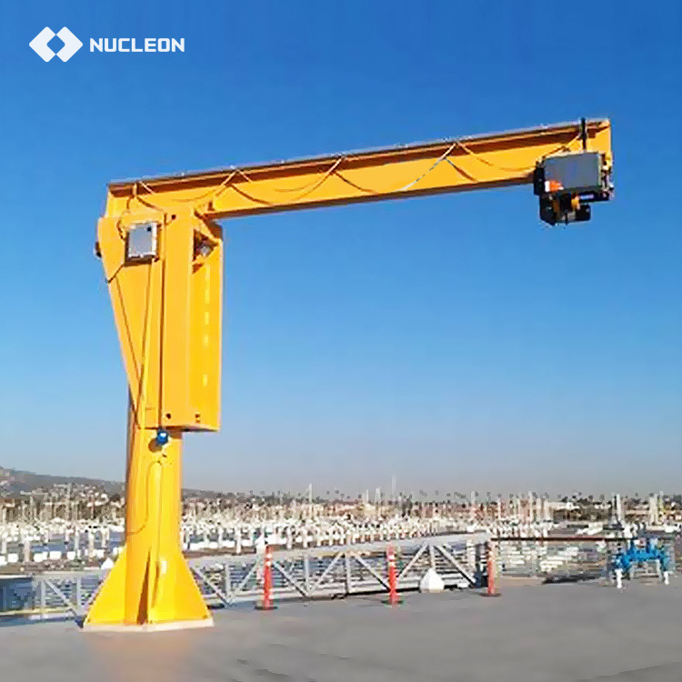 electric hoist rotating floor pillar mounted 5000kg 2000kg 360 degree slewing manual design jib crane price