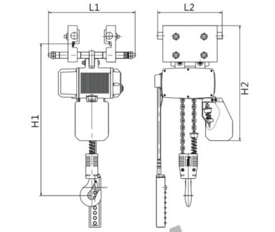 China Suppliers Design Electric Chain Type 1 Ton 2 Ton 3 Ton 5 Ton Chain Electric Hoist With Hook