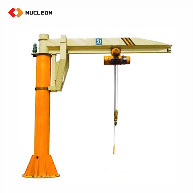 electric hoist rotating floor pillar mounted 5000kg 2000kg 360 degree slewing manual design jib crane price