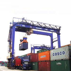 Rubber tyre container straddle carrier crane RTG crane 45ton 50 ton for lifting container using