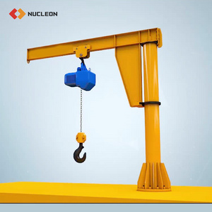 electric hoist rotating floor pillar mounted 5000kg 2000kg 360 degree slewing manual design jib crane price