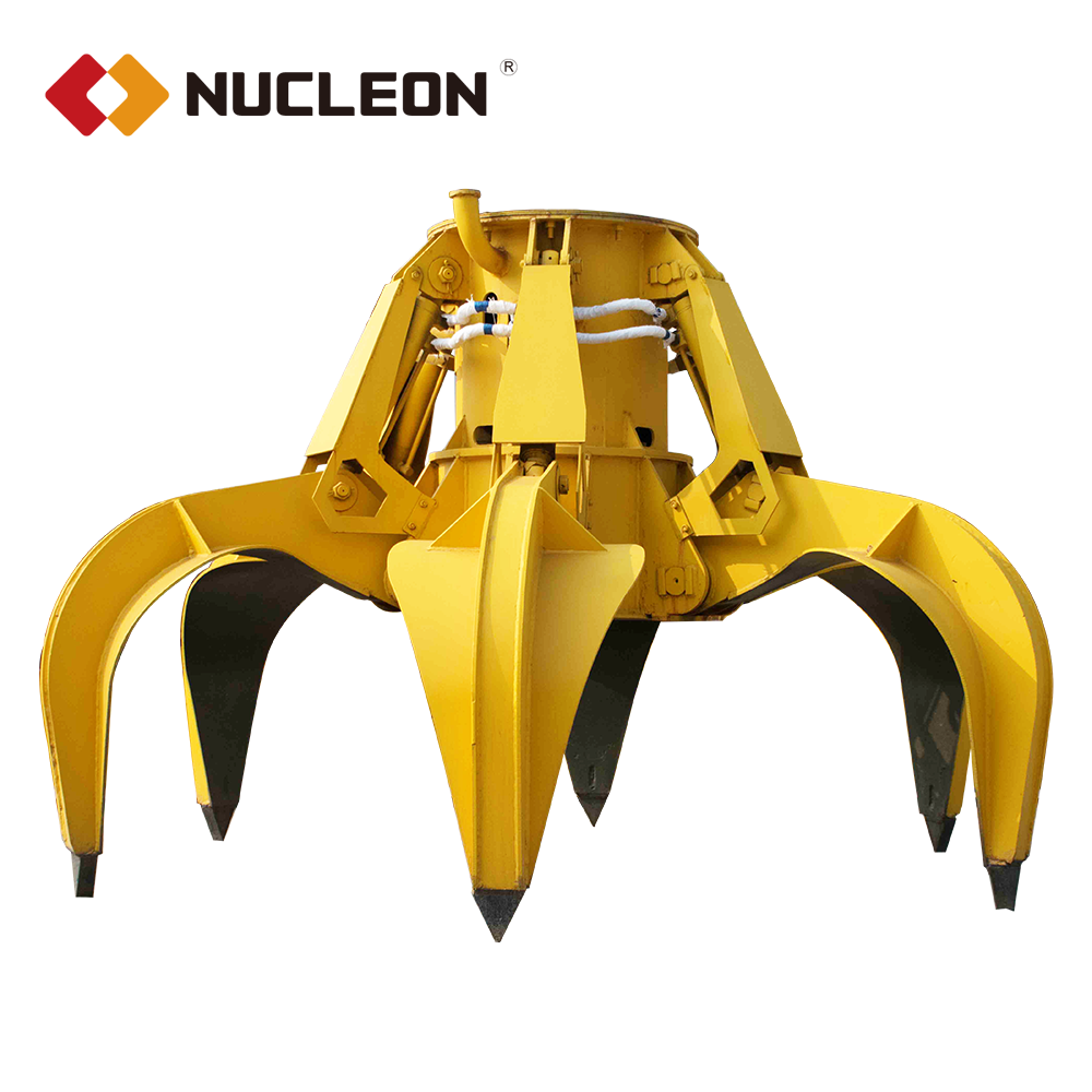 Crane Iron Scrap Grab Hydraulic Electric Grab Bucket Orange Peel Grapple for Garbage Scraps