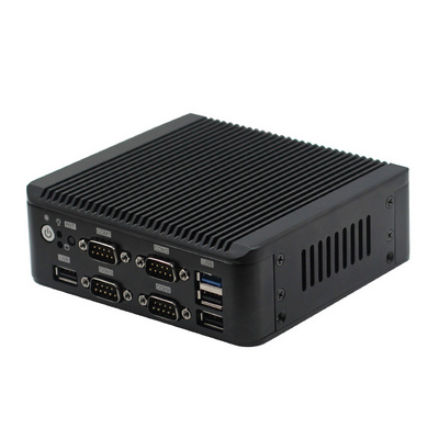 Cheapest Mini Pc Computer J1800/J1900/E3845 Fanless Barebone Mini Pc Support Dual Lan HD VGA 4*COM WIN10 Mini Pc Case