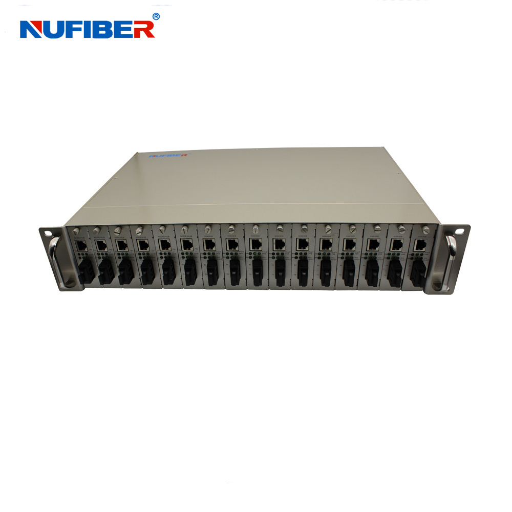 16 slots chassis 100M 1000M card type network net management fiber media converter price