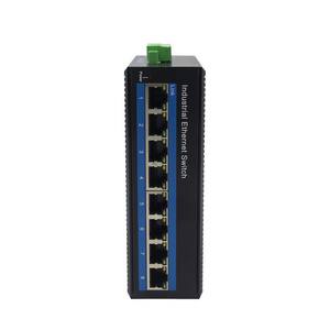 Mini Size Outdoor Din-rail Industrial PoE Ethernet Switch 8 PoE Port 10/100M RJ45 Port 100m DC48V