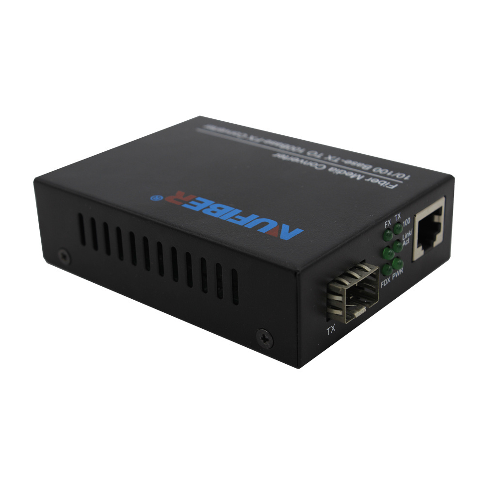 Fiber Ethernet Media Converter with 1*10/100Base-Tx to 1*100Base-Fx SFP slot Fiber Optical Cable Best Price Provider