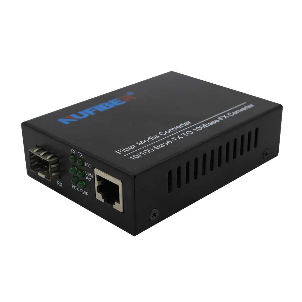 Fiber Ethernet Media Converter with 1*10/100Base-Tx to 1*100Base-Fx SFP slot Fiber Optical Cable Best Price Provider