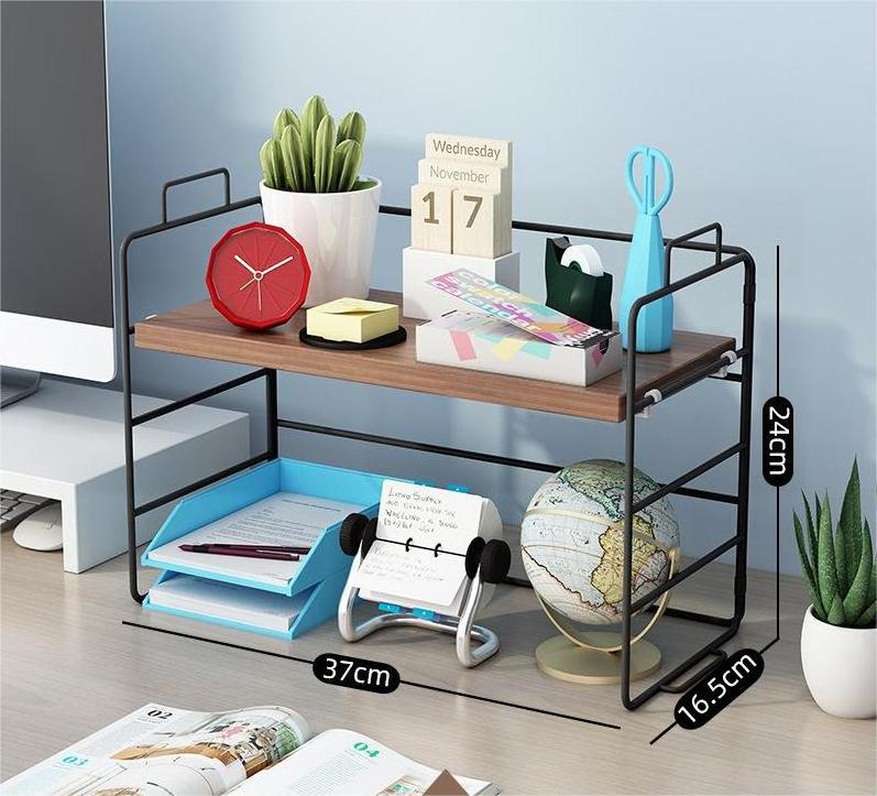 Portable Office Desktop Storage Shelf Table Multi-layer Iron Art Table Desk Finishing Small Shelf Bookshelf Shelf