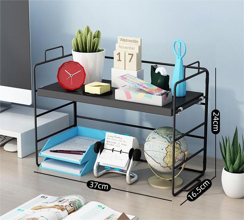 Portable Office Desktop Storage Shelf Table Multi-layer Iron Art Table Desk Finishing Small Shelf Bookshelf Shelf