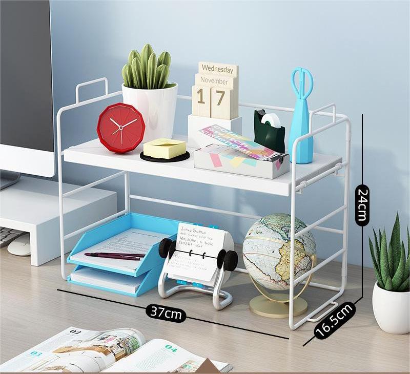 Portable Office Desktop Storage Shelf Table Multi-layer Iron Art Table Desk Finishing Small Shelf Bookshelf Shelf