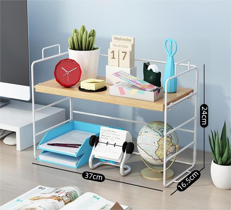 Portable Office Desktop Storage Shelf Table Multi-layer Iron Art Table Desk Finishing Small Shelf Bookshelf Shelf