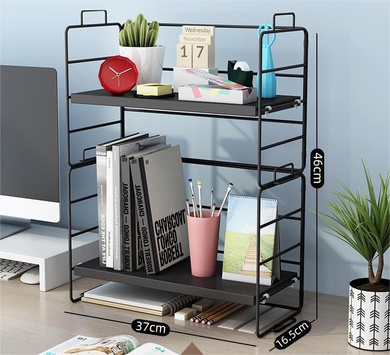 Portable Office Desktop storage organizer Multi-layer Iron Table Desk Finishing Small Shelf Children's Bookshelf Shelf