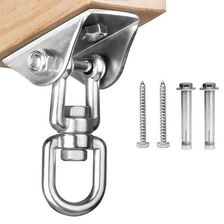 Swing Fixed Plate Stainless Steel Rotatable Swing Hanger Hook Fixed Plate Hanging Kit