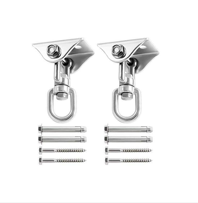 Swivel Swing Hangers, Openable Stainless Steel Swing Hook for Ceiling Wood Porch rigging hardware