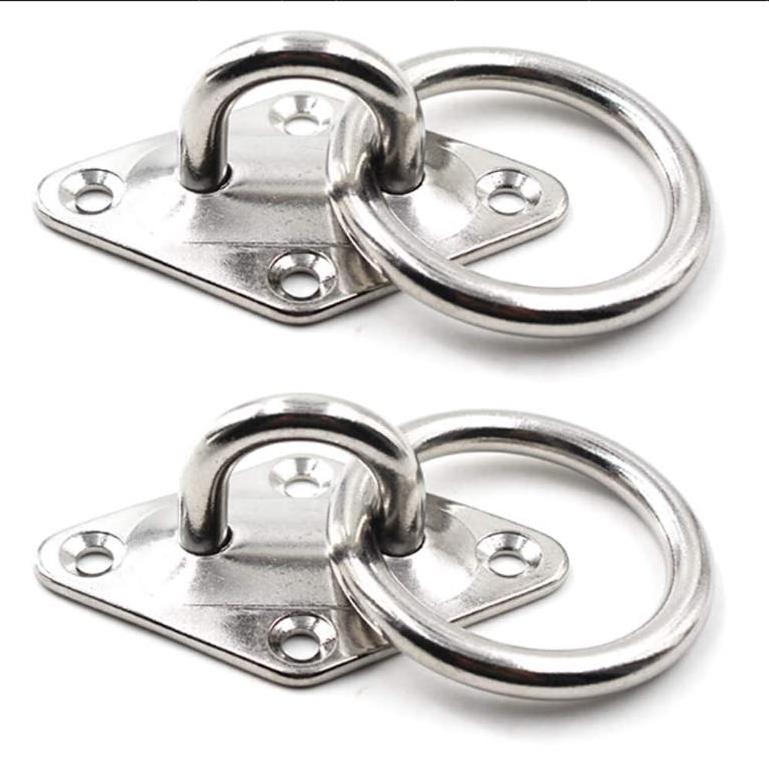 Diamond Eye Plate Stainless Steel 304 Marine Mooring With Ring 5mm, 6mm, and 8mm