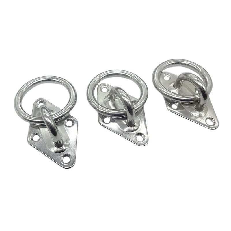 Diamond Eye Plate Stainless Steel 304 Marine Mooring With Ring 5mm, 6mm, and 8mm