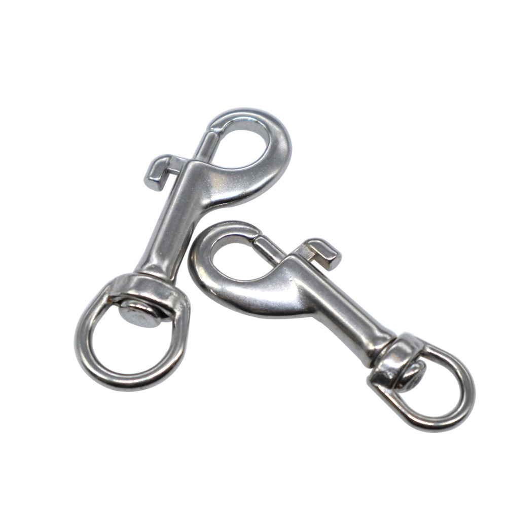 90mm Stainless Steel Silver Bolt Clip Snap Swivel Eye Hook for Scuba Tech Diving Dog