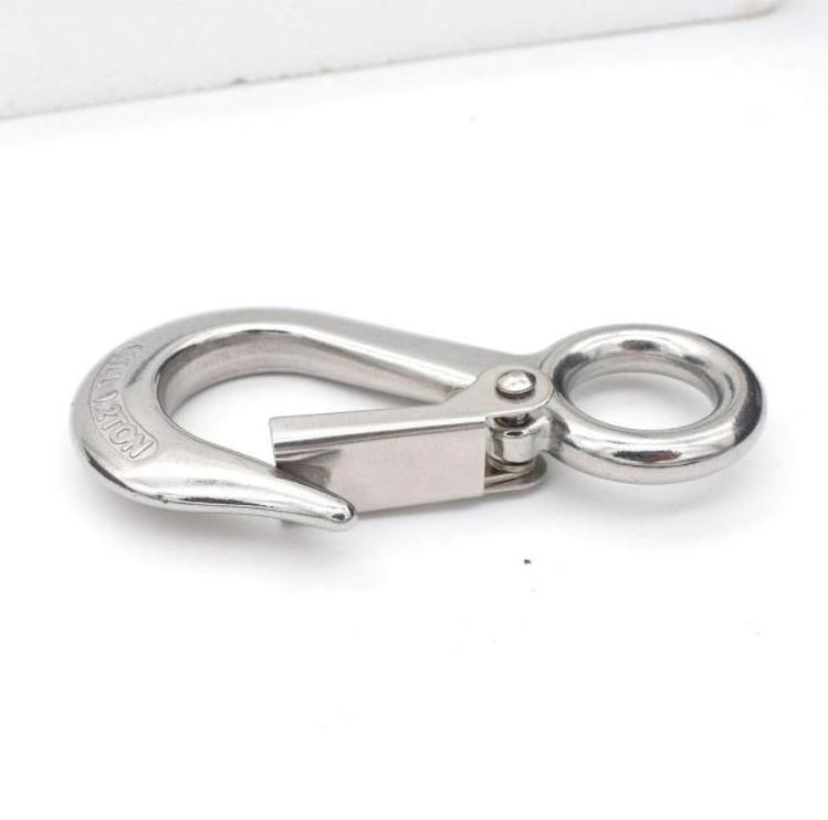 Stainless Steel SS304 SS316 Large Eye Hook With Latch 0.2T