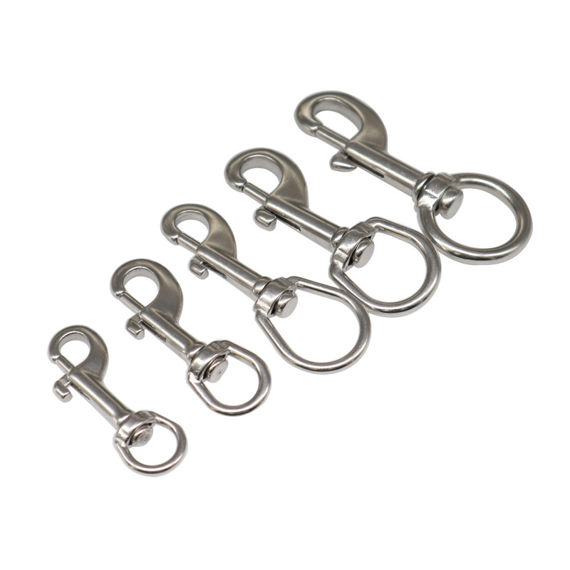 90mm Stainless Steel Silver Bolt Clip Snap Swivel Eye Hook for Scuba Tech Diving Dog