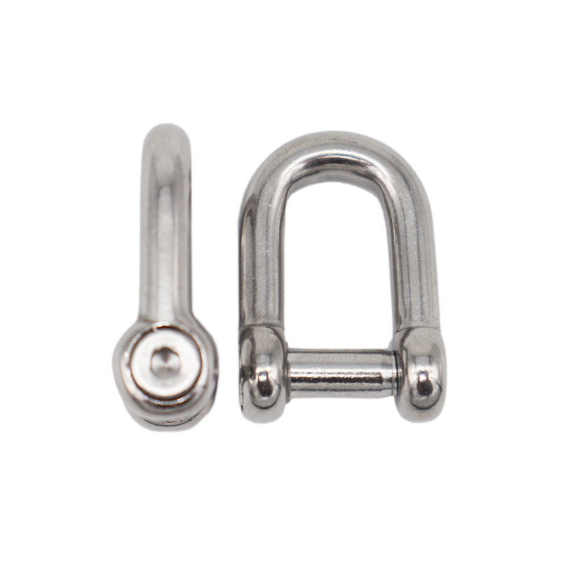 Stainless Steel Forged D Shackle With Allen Key Flush Pin