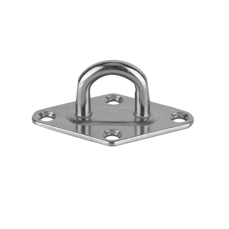 Marine Accessories 304 Stainless Steel 6mm Boat Diamond Pad Deck Eye Plate