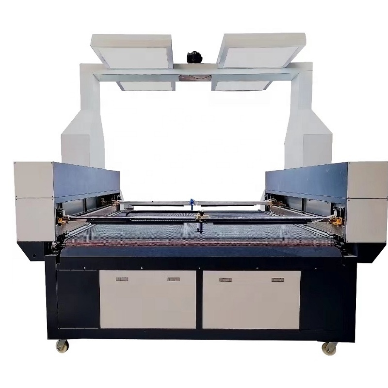 textile cloth laser cutter co2 CCD Camera Auto feeding with Water Cooling Air Pump for fabric Cloth Jeans  laser cutting machine