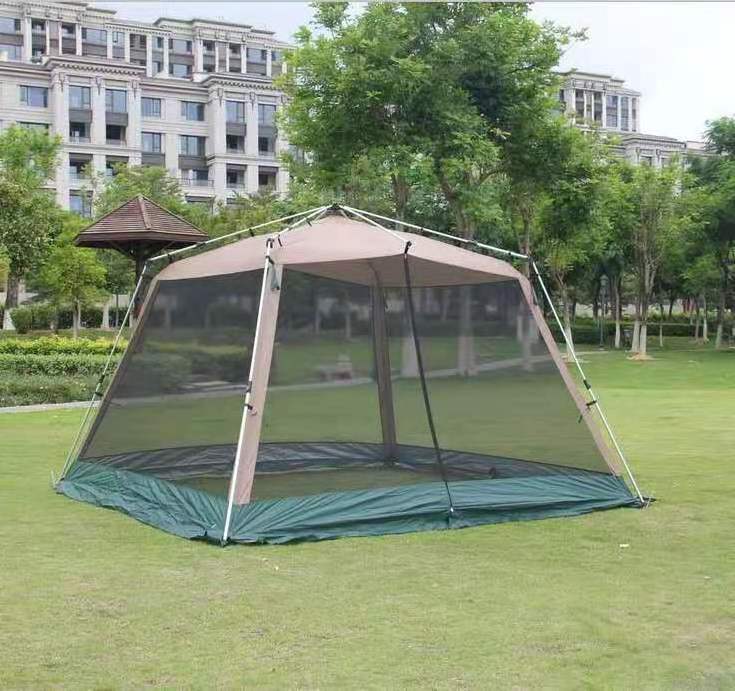 5-8 Man automatic frame Large camping barbecue awning arbor Outdoor Folding Instant Screened Canopy Tent