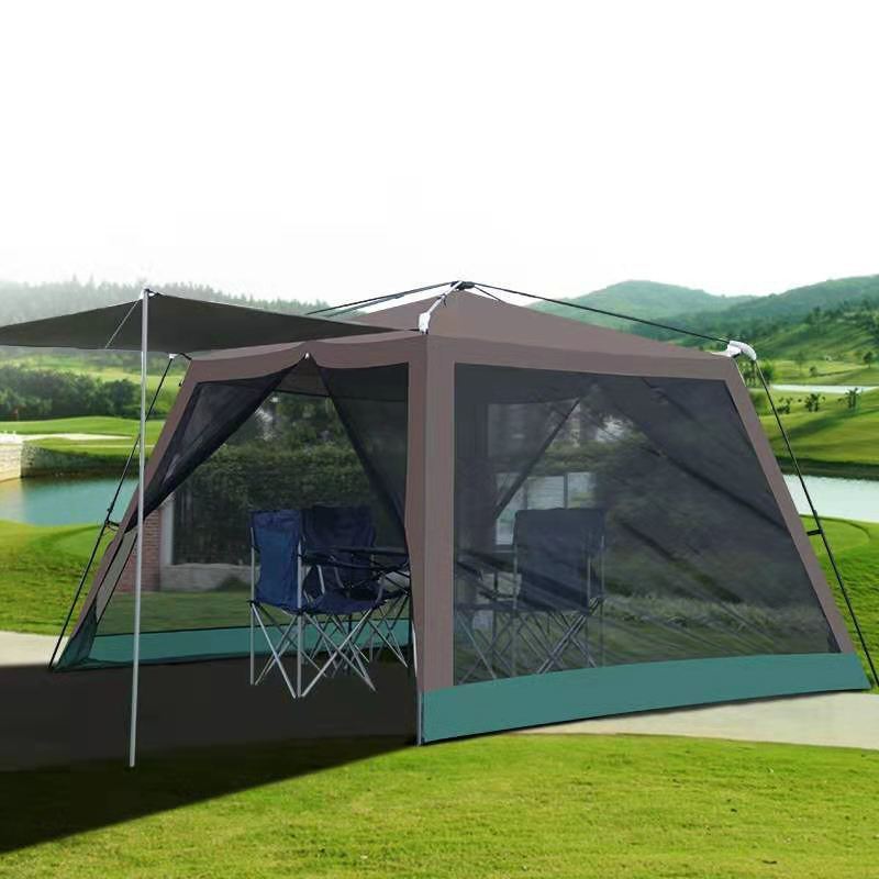 5-8 Man automatic frame Large camping barbecue awning arbor Outdoor Folding Instant Screened Canopy Tent