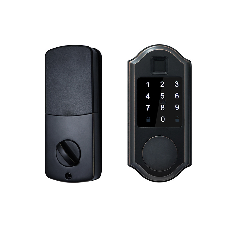 Home Security TTlock APP BLE Remote Keyless Aluminum Wooden Steel Door Intelligent Fingerprint Password Deadbolt Smart Door Lock