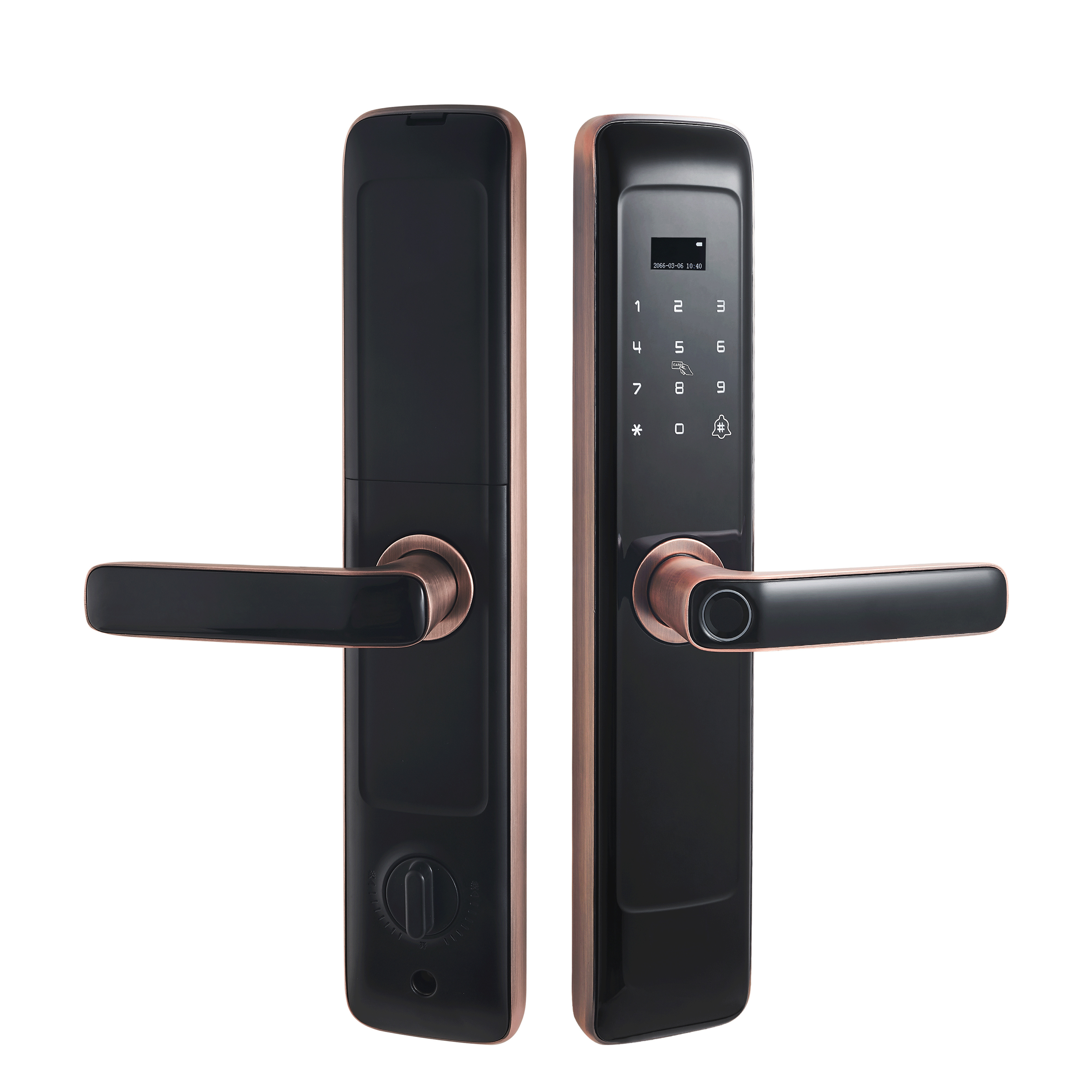 2023 Hot Sale Price Waterproof Smart lock Smart Door Lock Fingerprint Inside Digital Handle Keyless Smart Lock T28