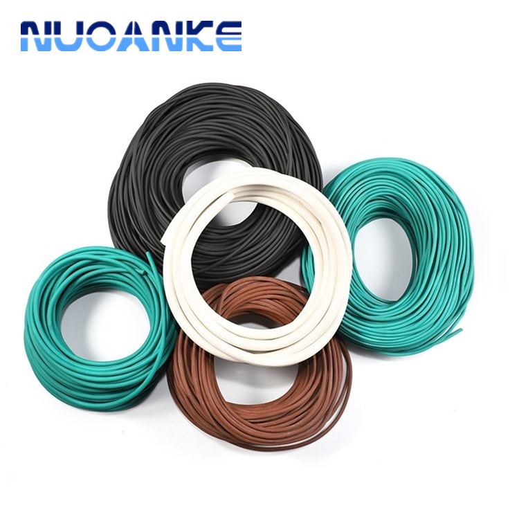 China Export High Temperature Oring Silicon Strip Solid Square Nitrile Rubber Cord NBR FKM EPDM Silicone Rubber Strip Seals