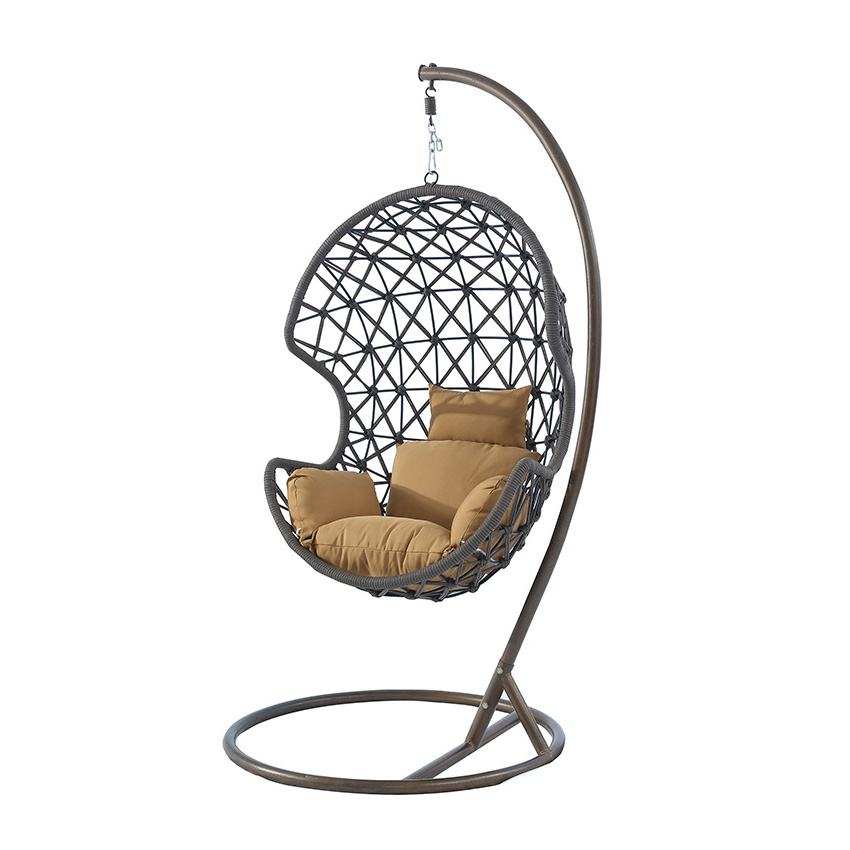 poly rattan heavy duty garden outdoor living room furniture patio swing hanging chair