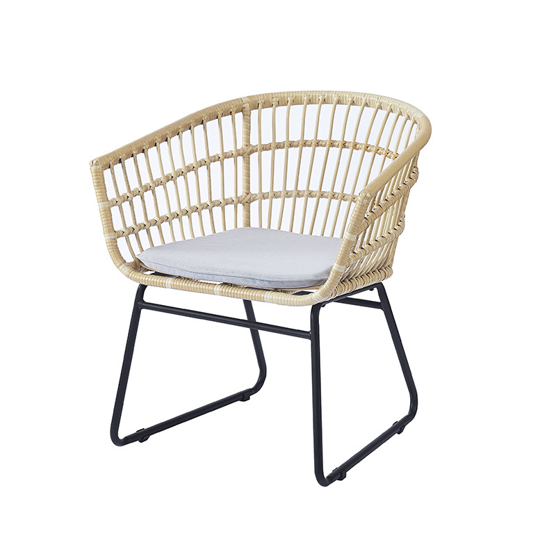 european metal wicker dining room 2 restaurant aluminum rattan metal recling outdoor round modern patio chairs