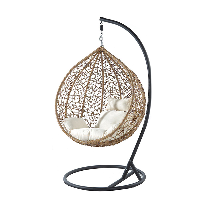 outdoor rattan hanging deluxe patio garden lounger porch hang door swing chair with stand