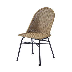 patio black aluminum french style bistro garden furniture outdoor natural wicker dining rattan chair