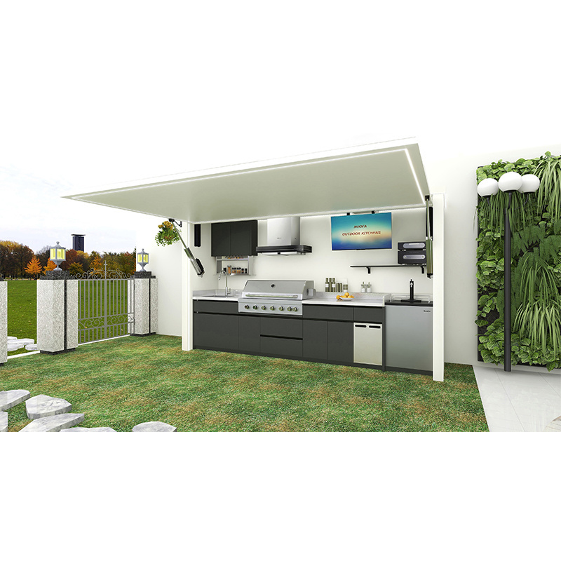 Customized Food-grade and Anti-corrosion SUS 340 Stainless Steel Outdoor Kitchen modular outdoor kitchen