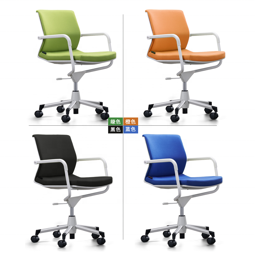 Iconic design fashionable soft cushion conference office swivel chair with strong PP shell