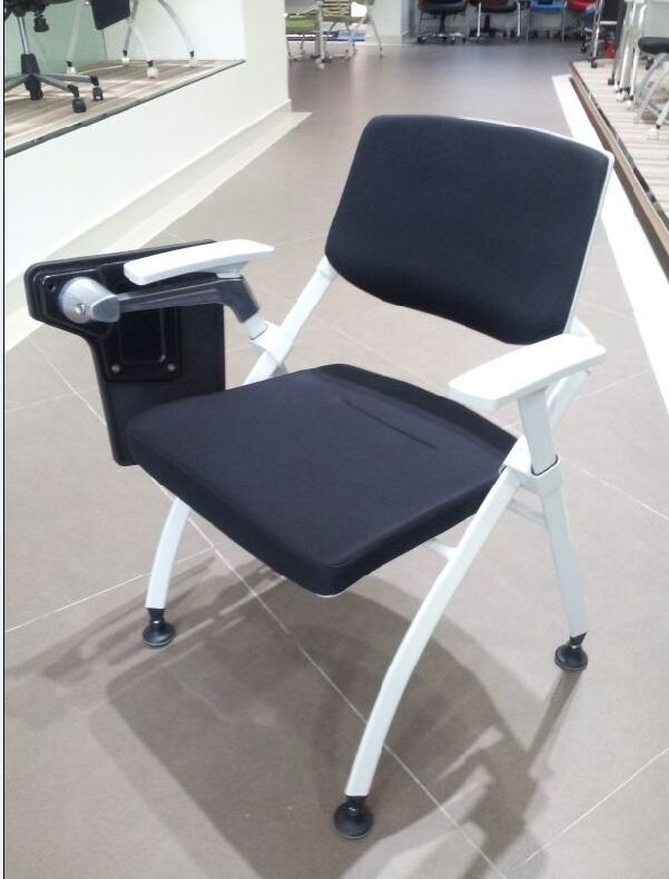 Folding seat stackable school chair training chair with writing table