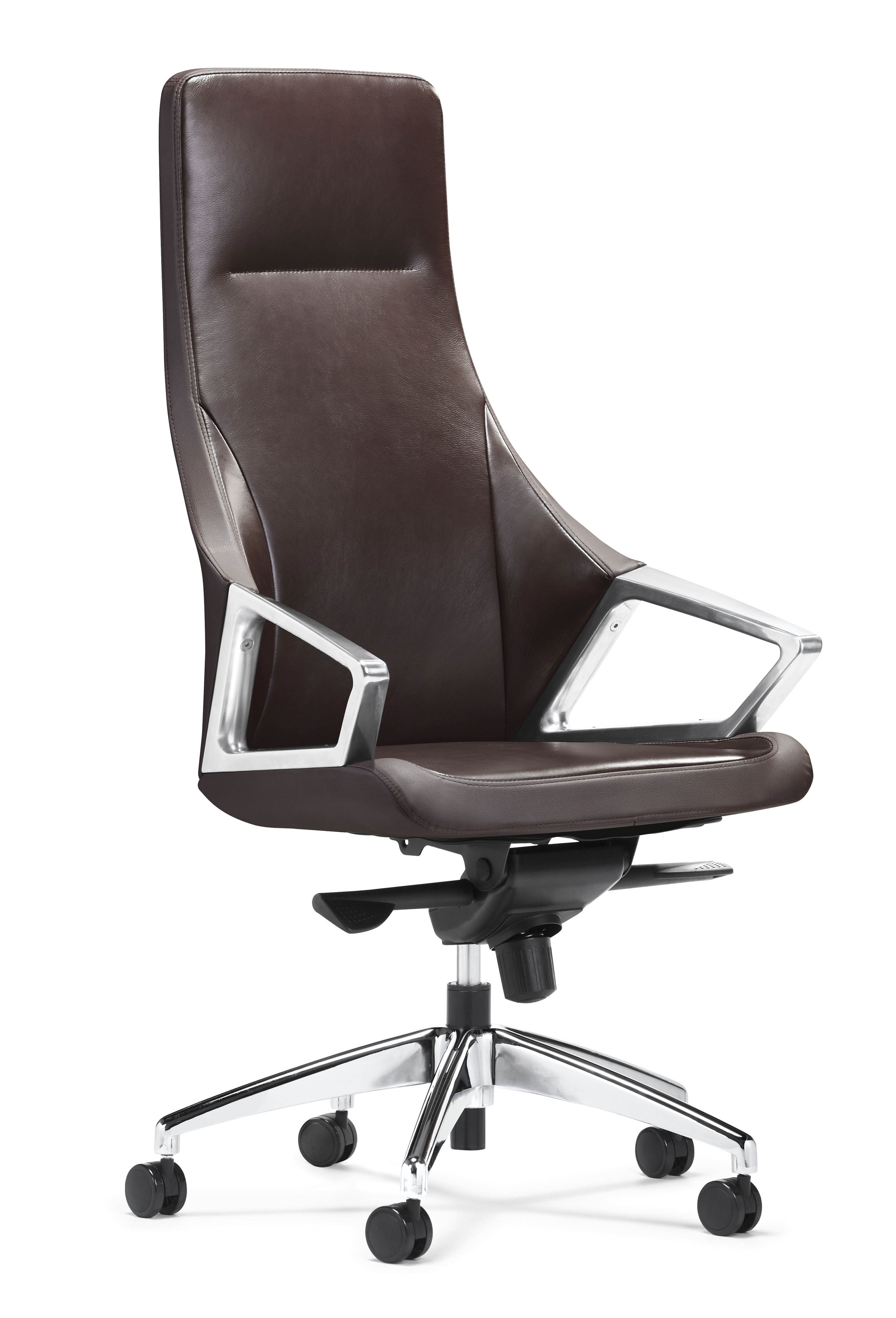 High quality modern design American work long back ergonomic computer coffee real cow leather conference room office chair