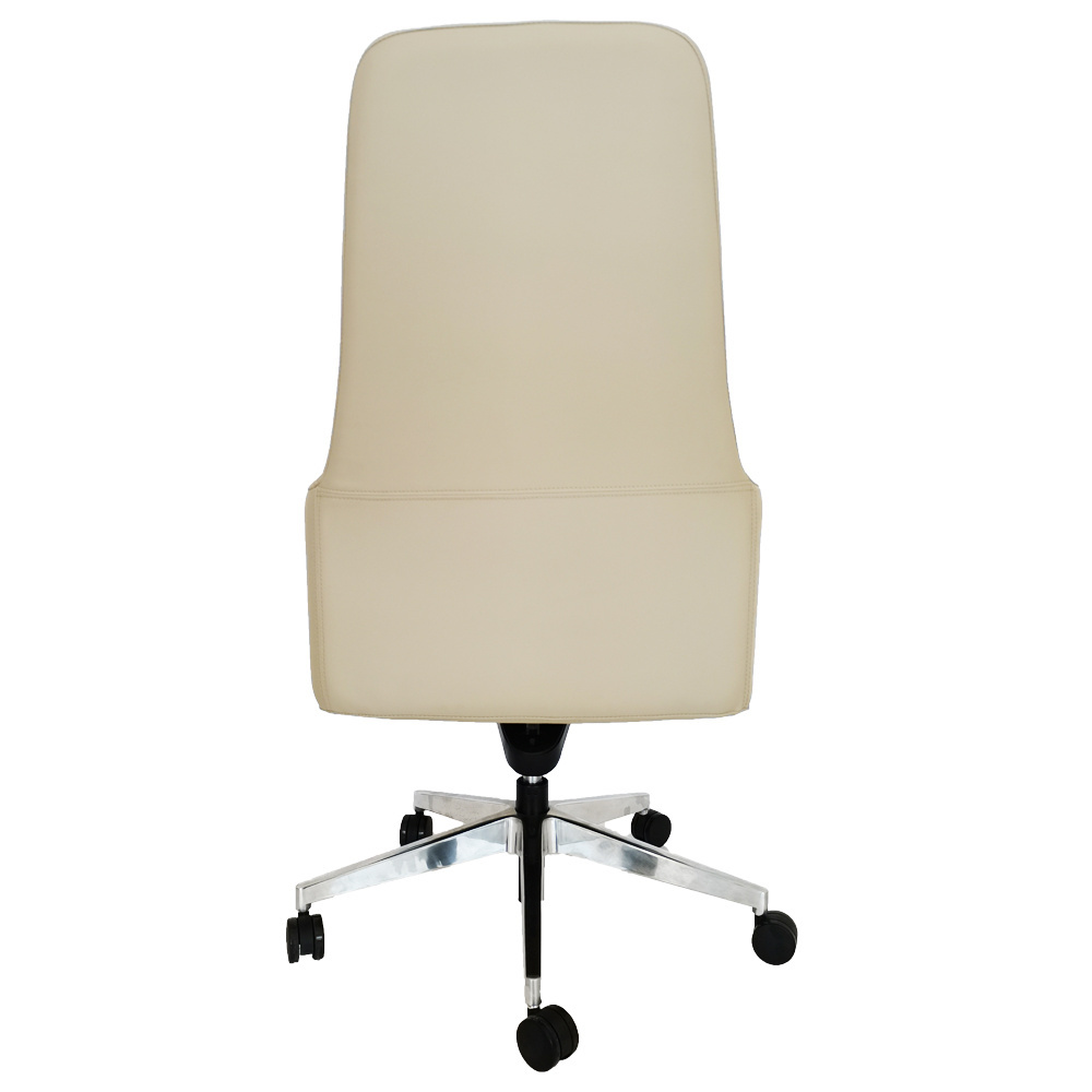 China factory direct wholesale high back heavy duty strong manager soft real leather office chairs with wheels