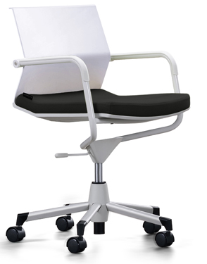 Middle back Plastic shell small ergonomic office task chair for office small space