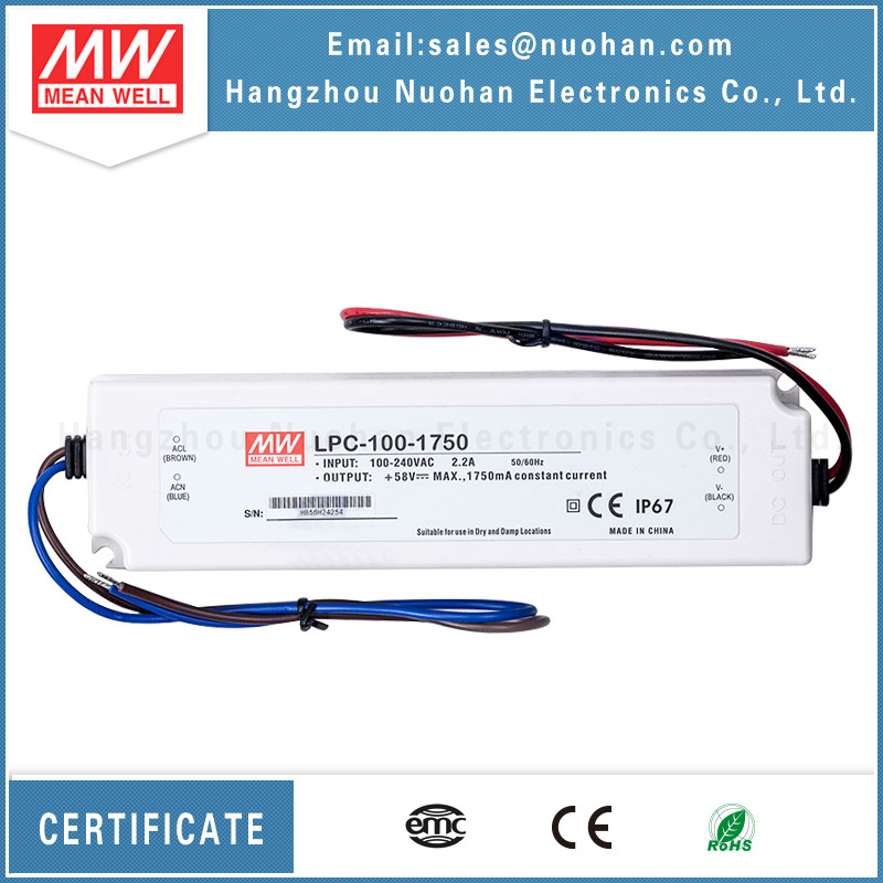 Mean Well LPC-100-2100 100w led power supply constant current 2100ma led driver