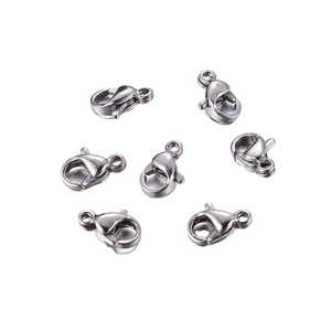 100pcs /pack Stainless steel lobster buckle Jewelry Making Supplies Stainless Steel Clasp DIY jewelry connector accessories