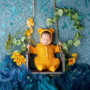 Newborn Photography Prop Wooden Swing Newborn Posing Props Swing Vintage Baby Photo Props Photoshoot Pose Baby Swing