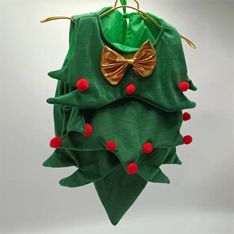 Baby Photography Props Christmas Tree Outfits Newborn Boy Girl Photo Shoot Costume Santa Tree Hat Romper Clothing Set