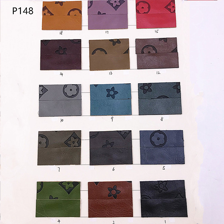 P148 Crazy Horse embossing Cuero PU synthetic leather fabric custom leather for bags and shoes belts, straps