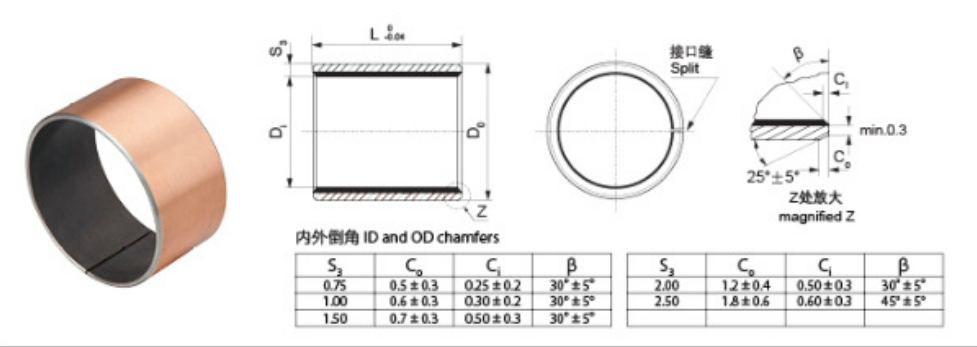 Oilless Bearing 0710 1010 Self Lubricating Bearing Brass Bushing Sleeve