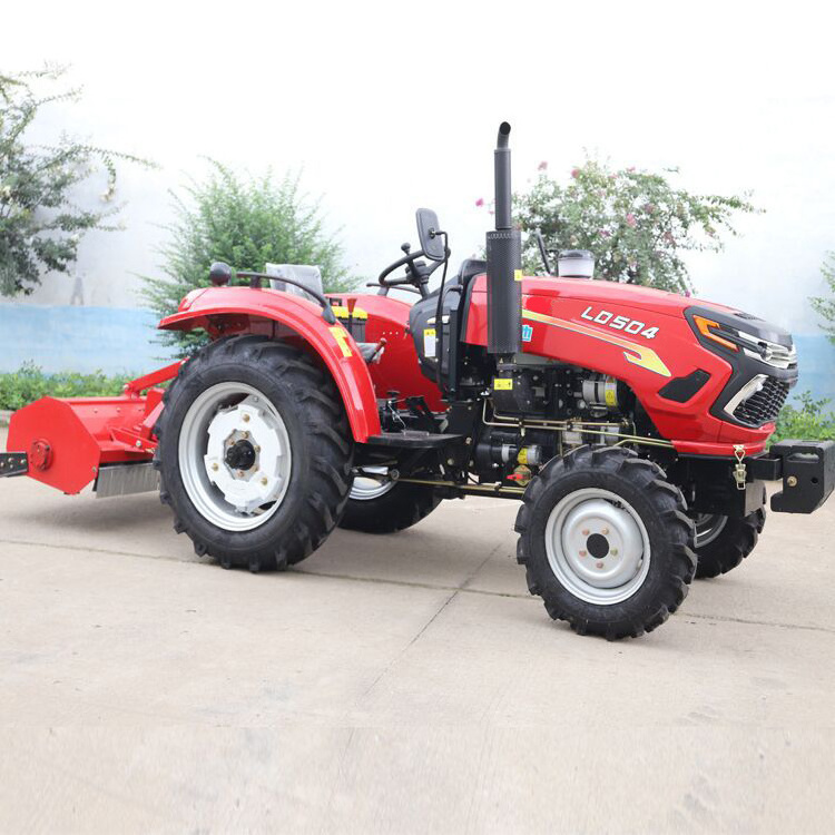 cheap mini 50HP 60HP 70HP farm tractors wholesale agriculture 4 stroke small walking garden tractor for sale with Rotary tiller